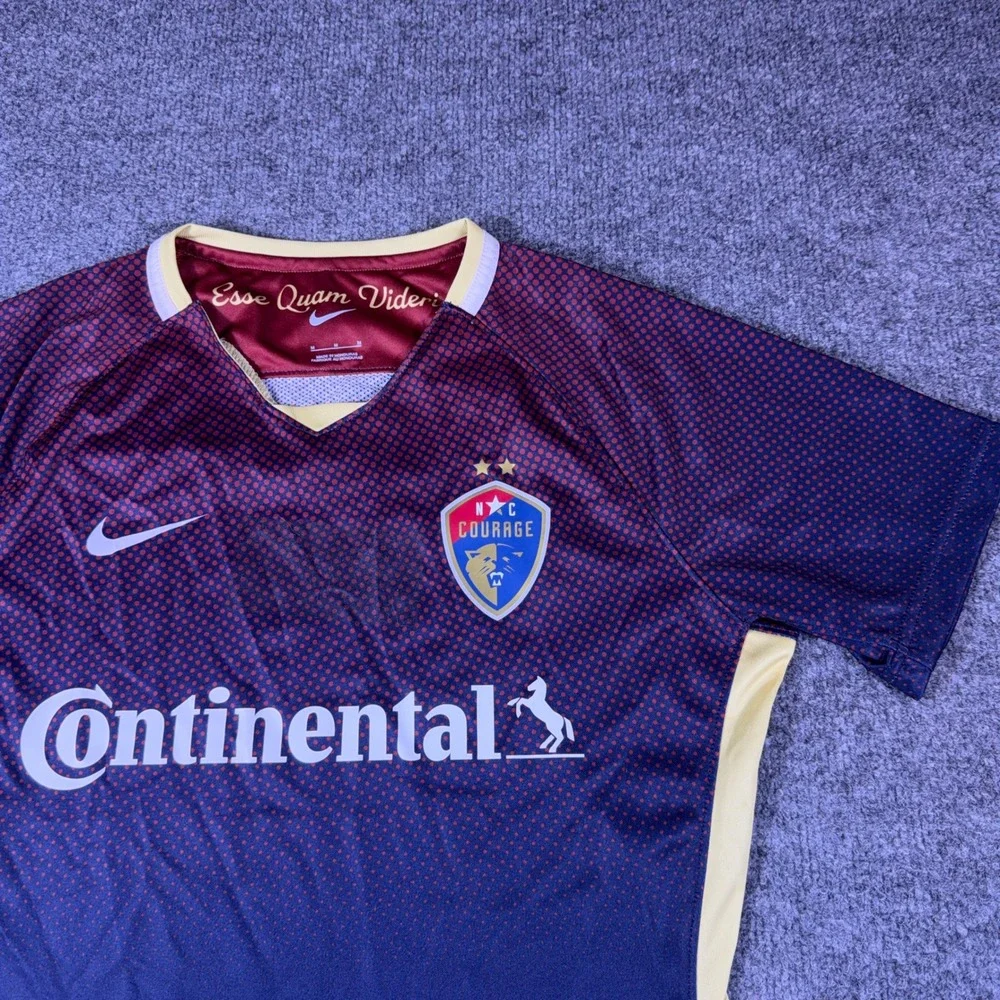 Nike NC Courage NWSL Soccer Jersey Womens Medium Navy Burgundy Continental